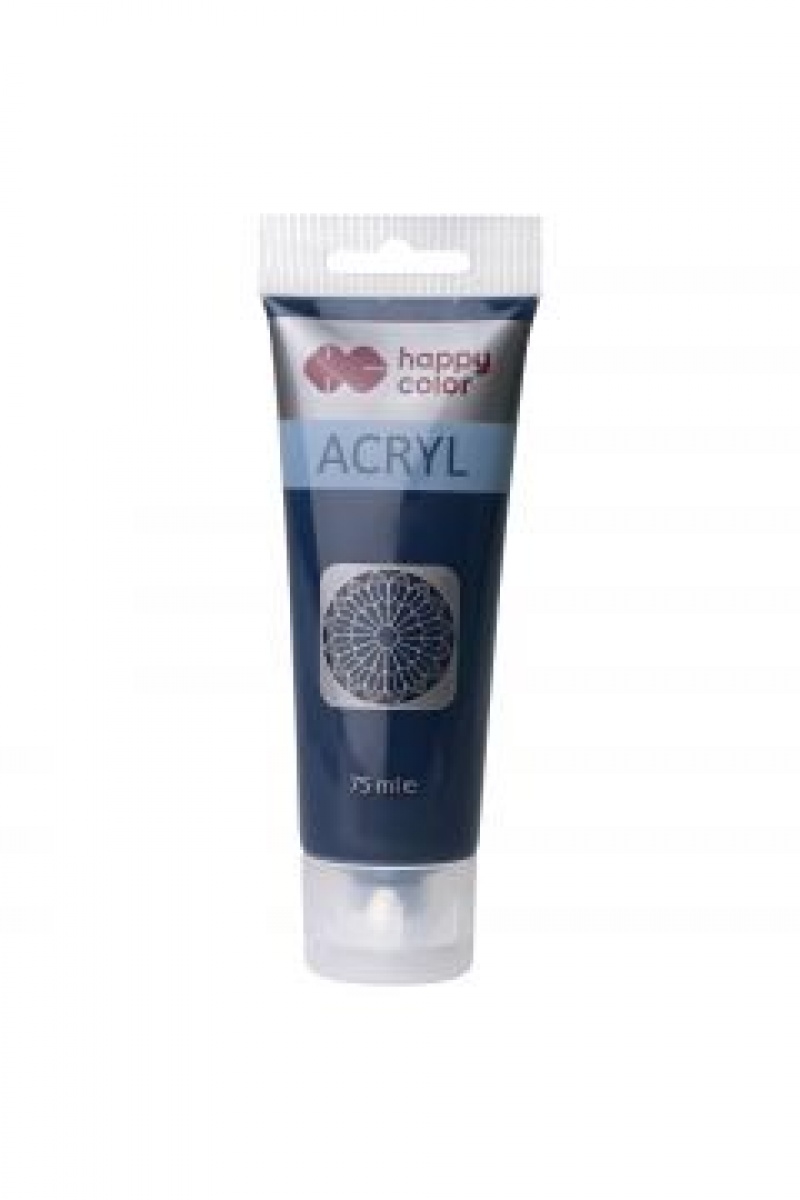FARBA AKRYLOWA 75ML HAPPY COLOR BŁĘKIT PRUSKI, Farby, Plastyka