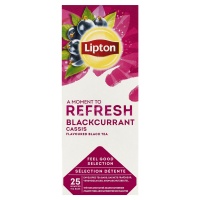 Tea LIPTON Refresh, black, black currant, 25 bags, Teas, Groceries