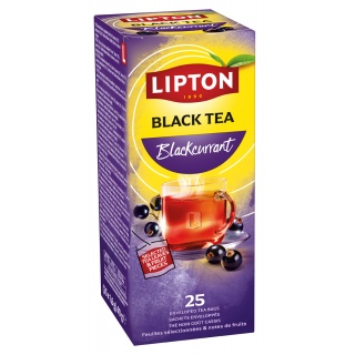 Herbata LIPTON Feel Good Selection, Refresh, czarna porzeczka, 25 kopert