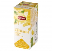 Tea LIPTON Refresh, black, lemon, 25 bags, Teas, Groceries