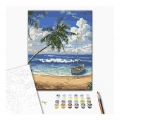 Paint by numbers BRUSHME, 40x50 cm, paradise island, 1 pcs.