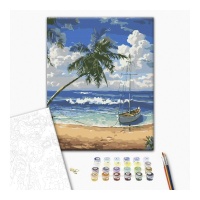 Paint by numbers BRUSHME, 40x50 cm, paradise island, 1 pcs.