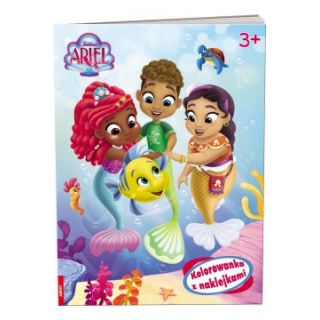 DISNEY ARIEL KOLOROWANKA Z NAKLEJKAM, Kolorowanki, Książeczki