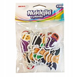 NAKLEJKI Z PIANKI HALLOWEEN PVH5 32szt., Naklejki, Art. kreatywne