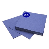 Napkins AHA, 3-layer, folding 1/4, 33x33cm, 20 pcs, navy blue