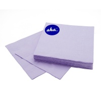 Napkins AHA, 3-layer, folding 1/4, 33x33cm, 20 pcs, pastel heather