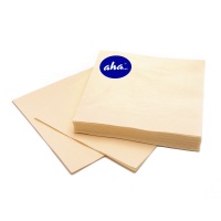 Napkins AHA, 3-layer, folding 1/4, 33x33cm, 20 pcs, champagne