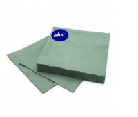 Napkins AHA, 3-layer, folding 1/4, 33x33cm, 20 pcs, green