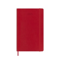 Daily calendar MOLESKINE 2025, 12M, L, softcover, 13x21cm, scarlet red