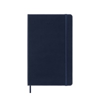 Daily calendar MOLESKINE 2025, 12M, L, hardcover, 13x21cm, sapphire blue