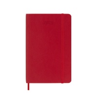 Daily calendar MOLESKINE 2025, 12M, P, softcover, 9x14cm, scarlet red