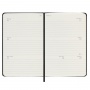 Horizontal weekly calendar MOLESKINE 2025, 12M, P, hardcover, 9x14cm, black