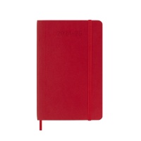 Weekly calendar MOLESKINE 2024/25, 18M, P, softcover, 9x14cm, scarlet red