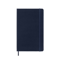 Weekly calendar MOLESKINE 2025, 12M, L, hardcover, 13x21cm, sapphire blue