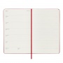 Weekly calendar MOLESKINE 2025, 12M, L, hardcover, 13x21cm, scarlet red