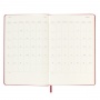 Weekly calendar MOLESKINE 2025, 12M, L, hardcover, 13x21cm, scarlet red