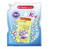 Mydło w płynie antybakteryjne CLEAN HANDS, guma balonowa, zapas, 1000ml, Mydła i dozowniki, Artykuły higieniczne i dozowniki