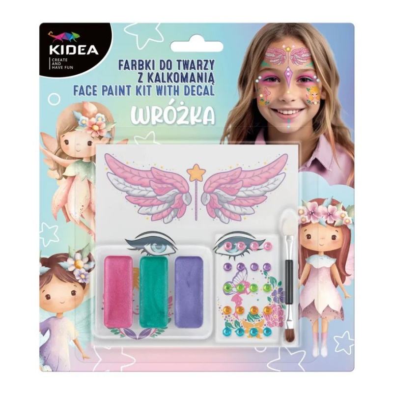 FARBKI DO TWARZY Z DIAMENT.I KALKOM.WRÓŻKA KIDEA, Halloween, Art. świąteczne i okolicznościowe