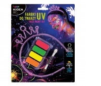 FARBKI DO TWARZY UV+OPASKA ŚWIECĄCA W CIEMN.KIDEA, Halloween, Art. świąteczne i okolicznościowe