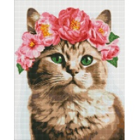 Diamond Mosaic IDEYKA, 40x50 cm, sophisticated cat, 1 pc.