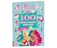 BARBIE DREAMTOPIA 100 BROKATOWYCH NAKLEJEK, Edukacyjne, Książeczki