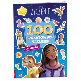 DISNEY ŻYCZENIE 100 BROKATOWYCH NAKLEJEK, Edukacyjne, Książeczki