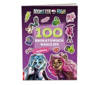 MATTEL MONSTER HIGH 100 BROKATOWYCH NAKLEJEK, Edukacyjne, Książeczki