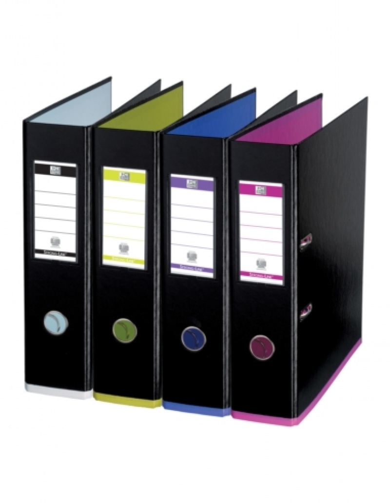 SEGREGATOR OXFORD MYCOLOUR PP A4 8CM.CZAR.-KOLOR., Segregatory, Organizacja dokumentów