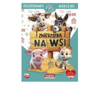 KOLOROWANKA ZWIERZĄTKA NA WSI Z NAKLEJKAMI, Kolorowanki, Książeczki
