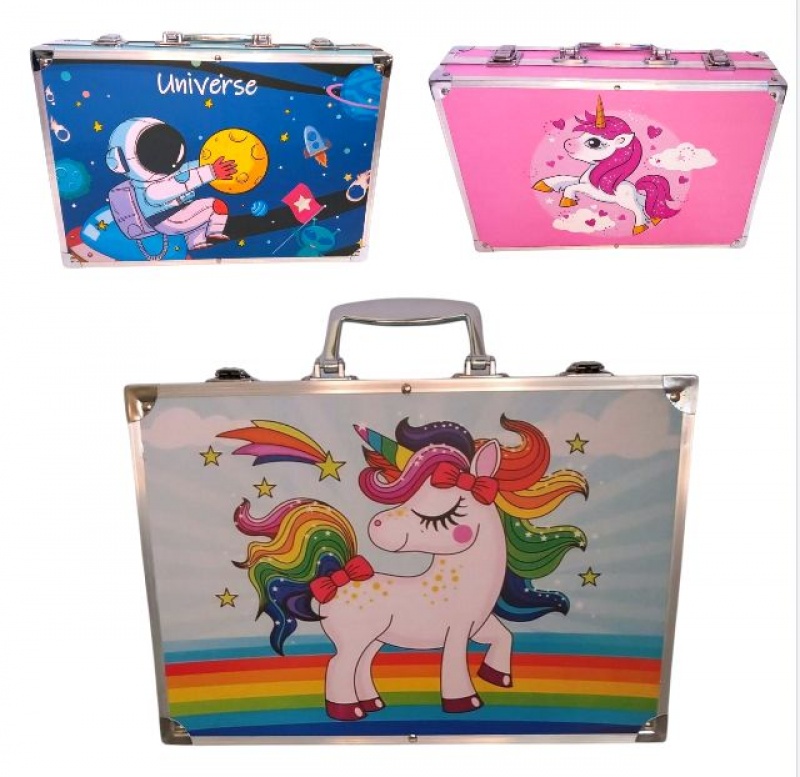 ZESTAW ARTYSTYCZNY 145el. WALIZKA ROZKŁADANA, Zestawy artystyczne, Plastyka