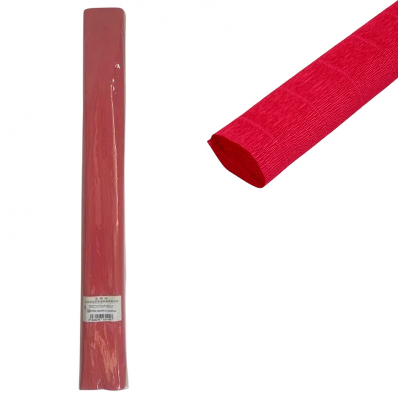 KREPINA 50x250cm czerwona, Bibuła, krepina, Plastyka