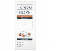 Torebki spożywcze HDPE, 14x4x35cm, 1000 szt., transparentne, Woreczki i torby foliowe, Artykuły higieniczne i dozowniki