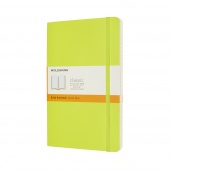 Notebook MOLESKINE Classic L (13x21cm), ruled, soft cover, 192 pages, lemon green