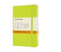 Notebook MOLESKINE Classic P (9x14cm), ruled, hard cover, 192 pages, lemon green