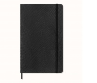 Notebook MOLESKINE Pro Boa, synthetic snake skin,ruled, limited edition, in box, black