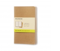 Set of 3 notebooks MOLESKINE Cahier Journals P (9x14cm), plain, 64 pages, sand