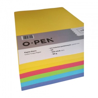 PAPIER KSERO A4 80g 100 ark MIX 5 kolorów pastel, Nowości, ~ Nowości