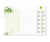 BIUWAR STANDARD 60x41cm."LIŚCIE" 50K.2026, Podkłady na biurko, Galanteria biurowa