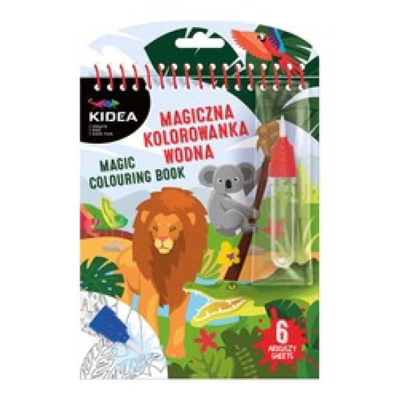 MAGICZNA WIELOR.KOLOROWANKA WODNA M KIDEA SAFARI, Kolorowanki, Książeczki
