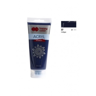 FARBA AKRYLOWA STUDIO 200ML H.COLOR INDYGO, Farby, Plastyka