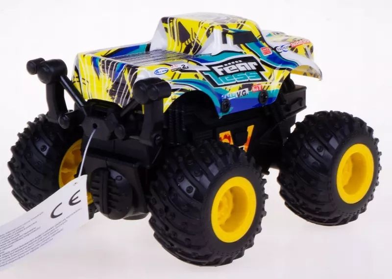 AUTO NA DUŻYCH KOŁACH PVC 12CM 2KOL. JU688-45A, Pojazdy, Zabawki