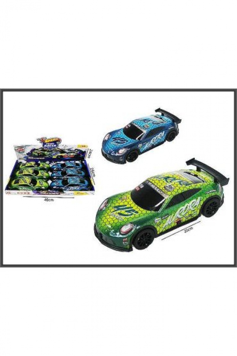 AUTO SPORTOWE PVC 20CM ŚW.DŹW.2KOL. JU688-22A, Pojazdy, Zabawki