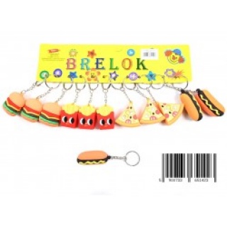 D42315 / BRELOK HAMBURGER-PIZZA-HOTDOG ZA KPL, Breloki, Zabawki