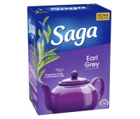 Tea SAGA, black, Earl Grey, 75 bags