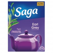 Tea SAGA, black, Earl Grey, 75 bags