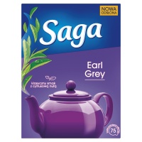 Tea SAGA, black, Earl Grey, 75 bags