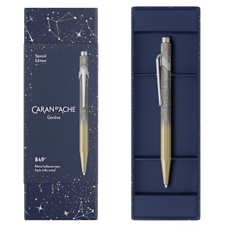 Długopis CARAN D'ACHE 849 Cosmic Gold, w pudełku, złoty, Długopisy, Artykuły do pisania i korygowania