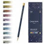 Crayons CARAN D'ACHE Cosmic Blue, in the box, 10 pcs, mix of metallic colors