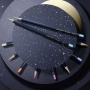 Crayons CARAN D'ACHE Cosmic Blue, in the box, 10 pcs, mix of metallic colors