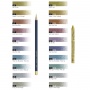 Crayons CARAN D'ACHE Cosmic Blue, in the box, 20 pcs, mix of metallic colors
